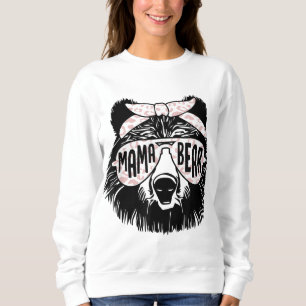 Mama Bear Face Sunglasses Mother Mum Mummy Mother' Sweatshirt