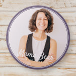 Mama Bear Framed Modern Simple Photo 7.5 Cm Round Badge<br><div class="desc">This simple and classic design is composed of serif typography and add a custom photo. "Mama Bear" written in script with a background of the photo of your mum,  mother,  mum etc.</div>