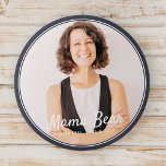 Mama Bear Framed Modern Simple Photo 7.5 Cm Round Badge<br><div class="desc">This simple and classic design is composed of serif typography and add a custom photo. "Mama Bear" written in script with a background of the photo of your mum,  mother,  mum etc.</div>