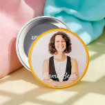 Mama Bear Framed Modern Simple Photo 7.5 Cm Round Badge<br><div class="desc">This simple and classic design is composed of serif typography and add a custom photo. "Mama Bear" written in script with a background of the photo of your mum,  mother,  mum etc.</div>