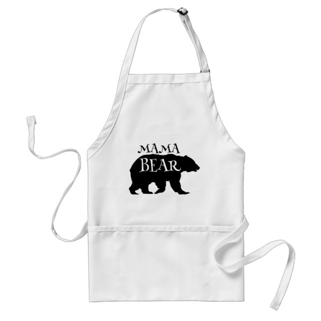 Mama Bear Grizzly Silhouette Mum Standard Apron (Front)