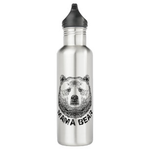 Mama Bear, Hand Drawn Illustration 710 Ml Water Bottle