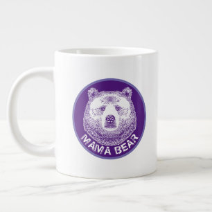 Mama Bear, Hand Drawn Illustration Large Coffee Mug