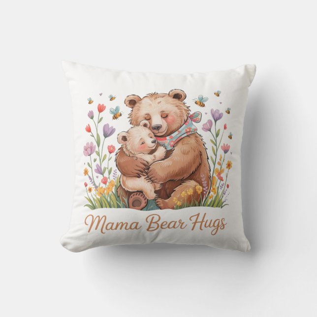  Mama Bear Hugs Cushion (Front)