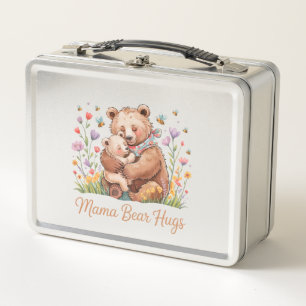 Mama Bear Hugs Metal Lunch Box