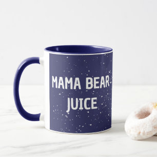 Mama Bear Juice White dot Cute White Text Mug