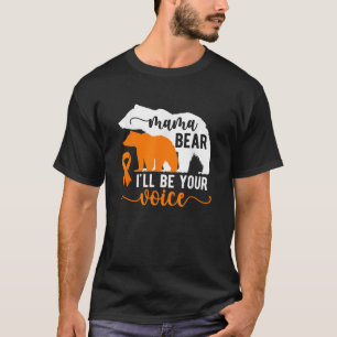 Mama Bear Leukaemia Mum Of A Leukaemia Warrior Mot T-Shirt