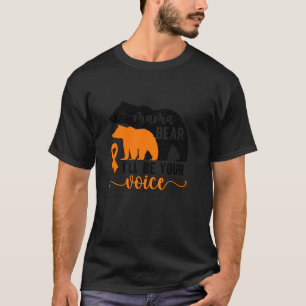 Mama Bear Leukaemia Mum Of A Leukaemia Warrior Mum T-Shirt