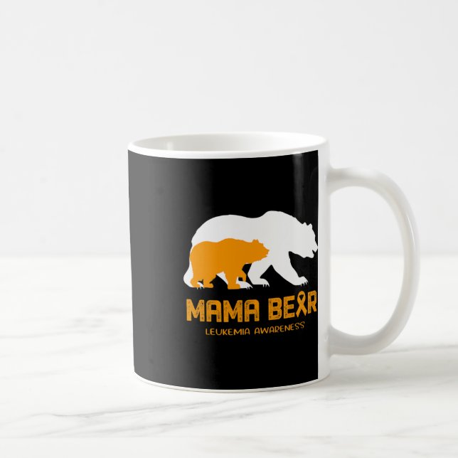 Mama Bear LEUKEMIA Awareness  For Women Men   Coffee Mug (Right)