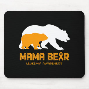 Mama Bear LEUKEMIA Awareness  For Women Men   Mouse Mat