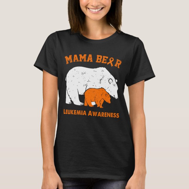 Mama Bear LEUKEMIA Awareness T-Shirt (Front)
