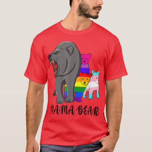 Mama Bear LGBT Gay Trans Pride Support LGBTQ Parad T-Shirt