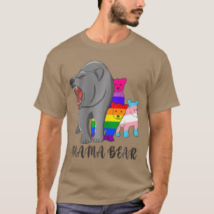 Mama Bear Lgbt Gayrans Pride Support Lgbtq Parade T-Shirt