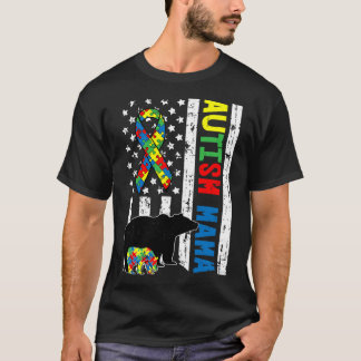 Mama Bear Matching Family Autism Awareness Gifts F T-Shirt