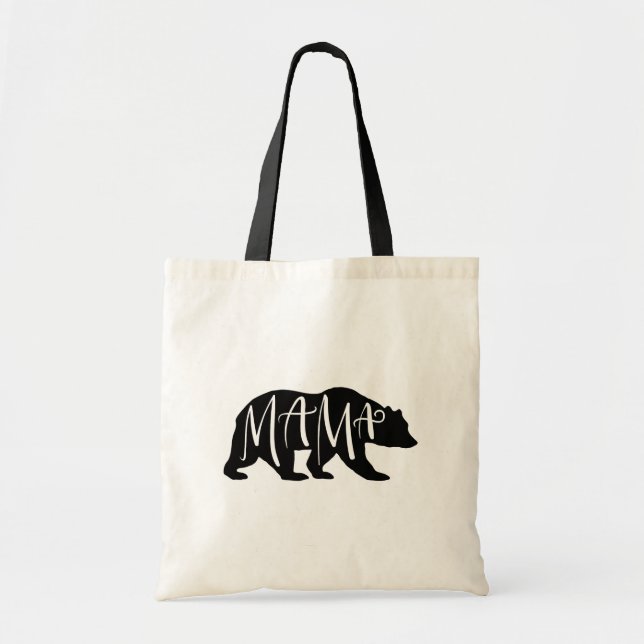 Mama Bear Modern Graphic and Typography | Tote Bag (Front)