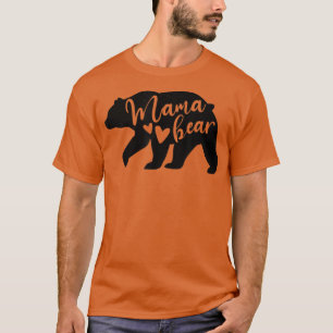 Mama Bear Mother Mum Mummy Hearts T-Shirt