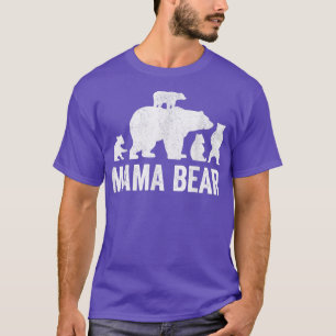 Mama Bear Mothers Day s, Funny Four Cub Kids Grand T-Shirt