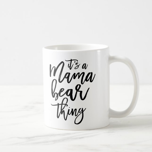 Mama Bear Mum Mother Typographic Coffee Mug (Right)