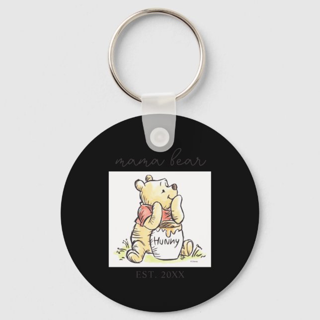 Mama Bear New Mom  Key Ring (Front)