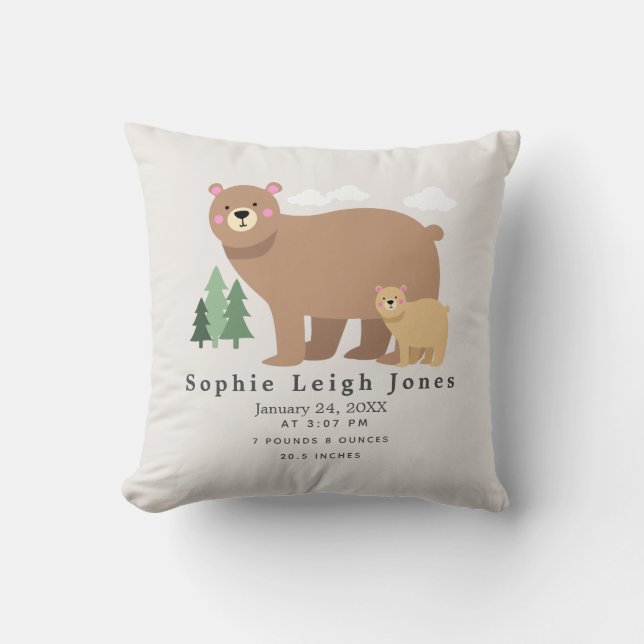 Mama Bear Nursery Baby Cushion (Front)