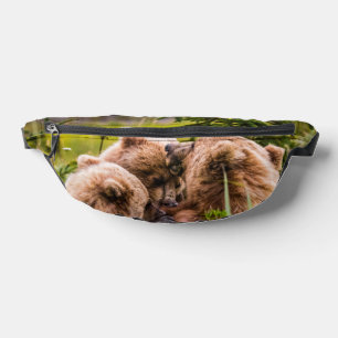 Mama bear nursing her two cubs, Lake Clark Nationa Bum Bags