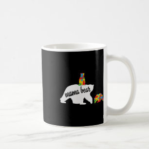 Mama Bear Of Two Warriors Autism Awareness Coffee Mug