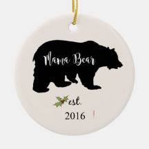mama bear ornament, mum christmas ornament,