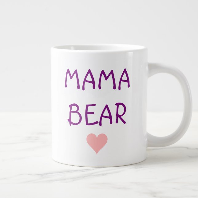 Mama Bear Pink Heart Mug (Right)