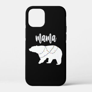 Mama Bear Polar Bear String Of Lights Christmas iPhone 12 Mini Case