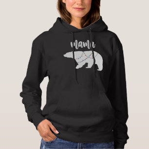 Mama Bear Polar Bear String Of Lights Christmas Hoodie