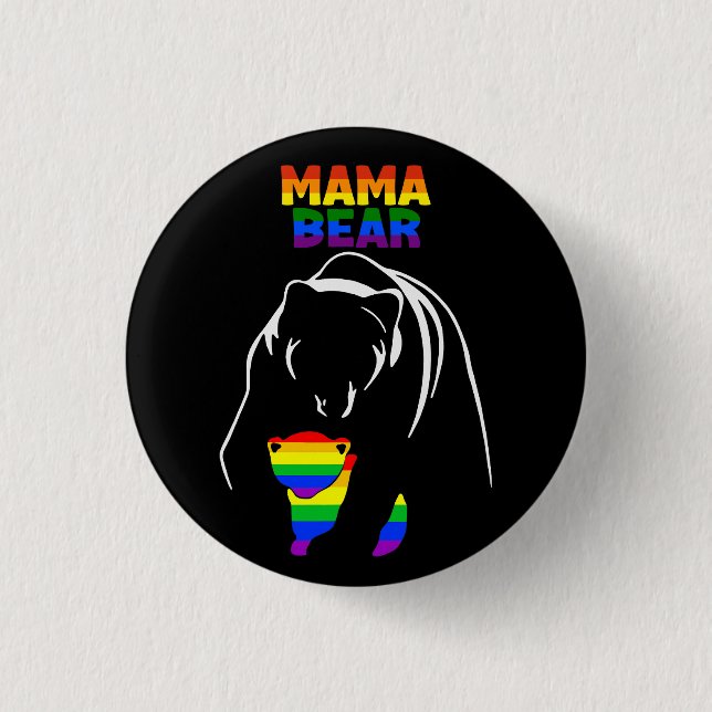 Mama Bear Pride 3 Cm Round Badge (Front)