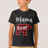 Mama Bear Red Plaid Pajama Christmas Family