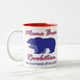 Mama-Bear-Revolution-Get-your-Hands-off-with-cub.p Two-Tone Coffee Mug