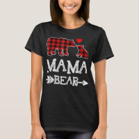 Mama Bear Shirt, Red Buffalo Plaid Grandma Bear Pa