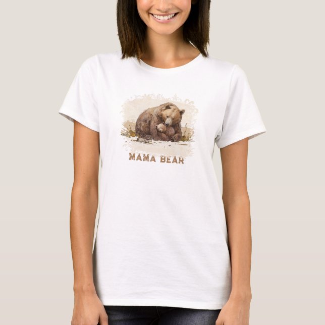 *~* MAMA BEAR Shuggle Cub Mother's Day Gift AP72  T-Shirt (Front)