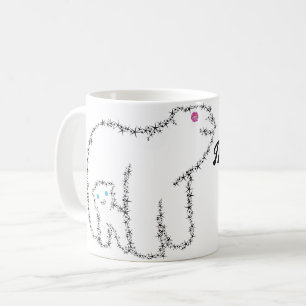 Mama Bear Stars Line Monogram Coffee Mug