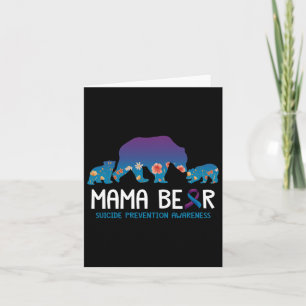 Mama Bear Suicide Prevention Awareness Bear Card