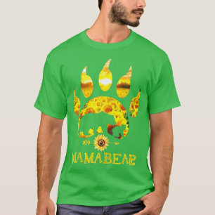 Mama Bear Sunflower Funny Mother's Day Gift T-Shirt