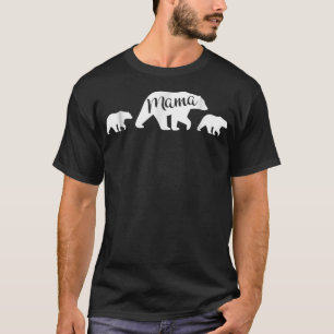 Mama Bear T with Two Cubs Mothers Day Mom T-Shirt