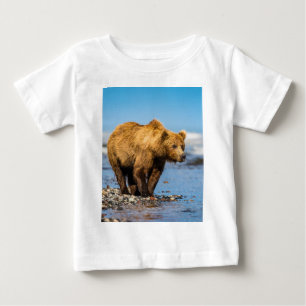Mama bear watching her two kids baby T-Shirt