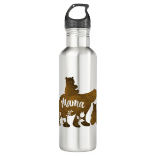 Mama Bear With 2 Cubs Mum of Two 710 Ml Water Bottle