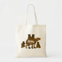 Mama Bear With 4 Cubs Mum of Four Children Gift