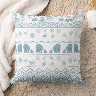 Mama Bear with Baby Bear Pattern in powder custom Cushion