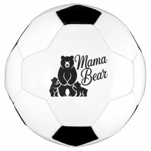 Mama Bear with Cubs Cute Family Bear Football