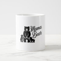 Mama Bear with Cubs Cute Family Bear