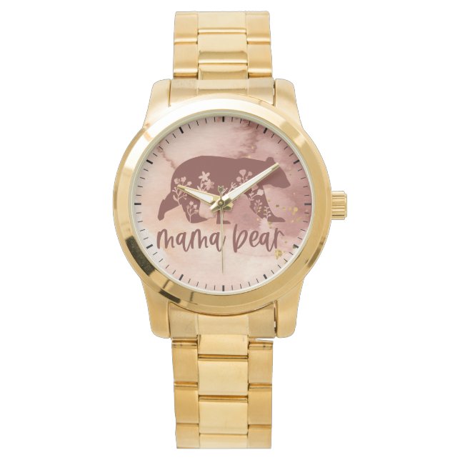 Mama Bear with Flowers Mother's Day Watch (Front)