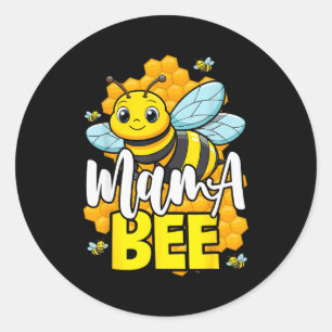 Mama Bee Family Bee First Bee Day Outfits Classic Round Sticker