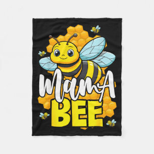Mama Bee Family Bee First Bee Day Outfits  Fleece Blanket