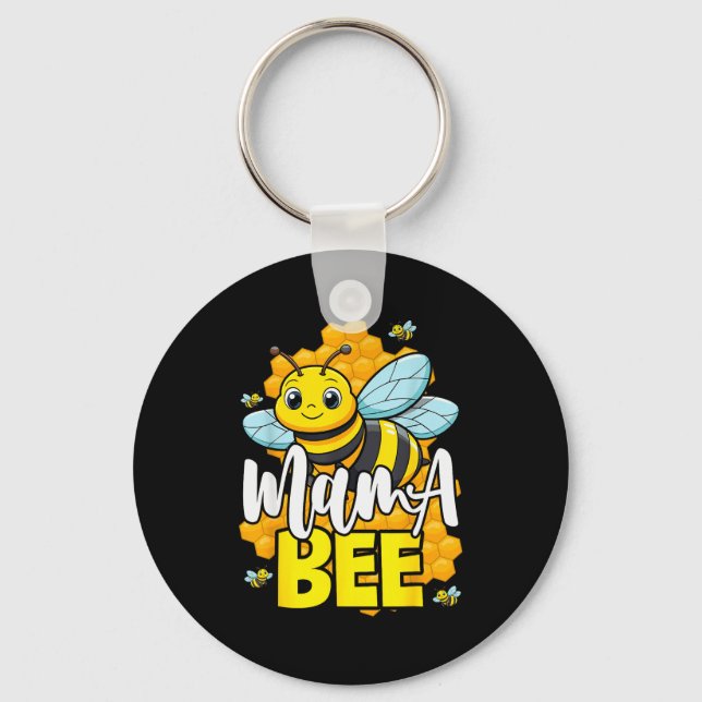 Mama Bee Family Bee First Bee Day Outfits  Key Ring (Front)