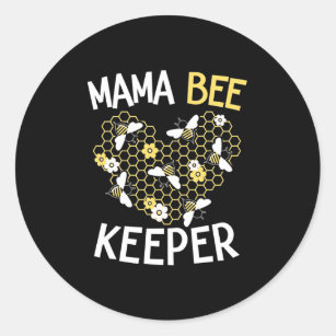 Mama Bee Keeper Classic Round Sticker